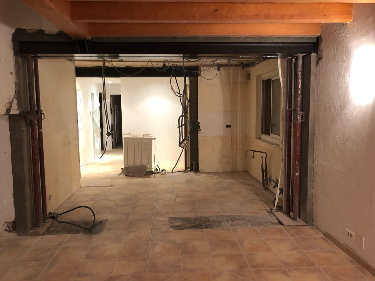 Renforts structurels pour l’ouverture d’un mur porteur