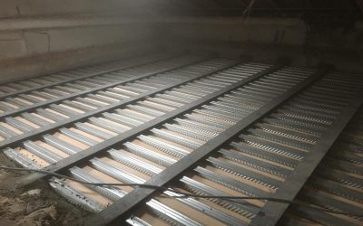 Création d’un plancher collaborant en bac-acier à Mouans-Sartoux.