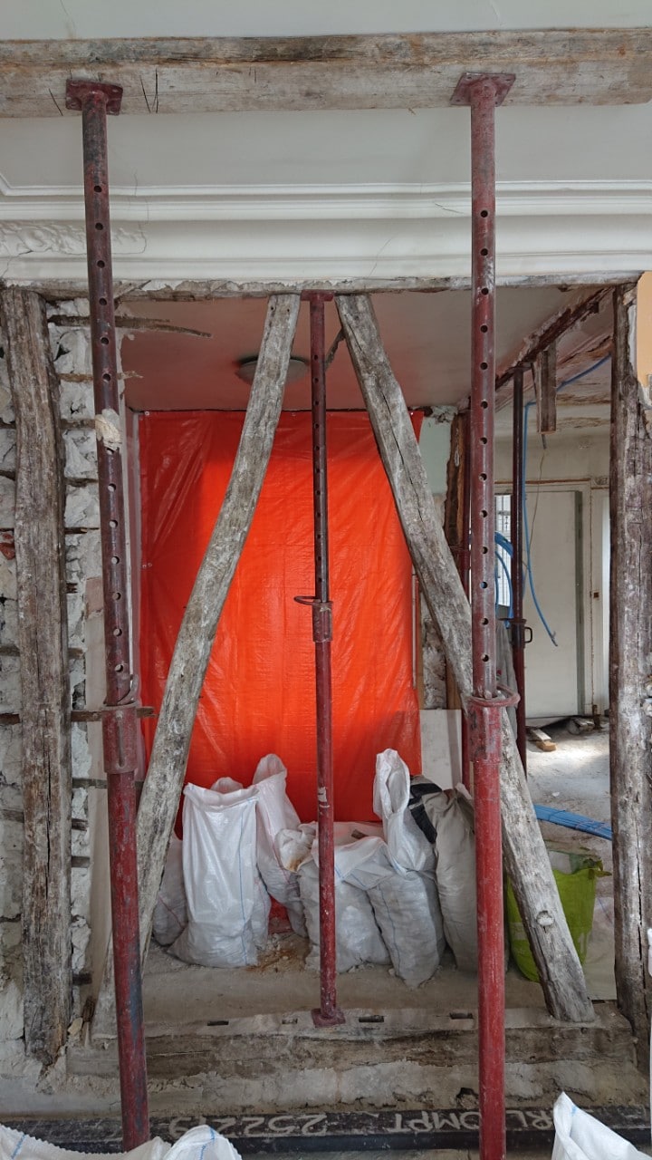 Suppression d un mur porteur Saint Laurent du Var. Installation