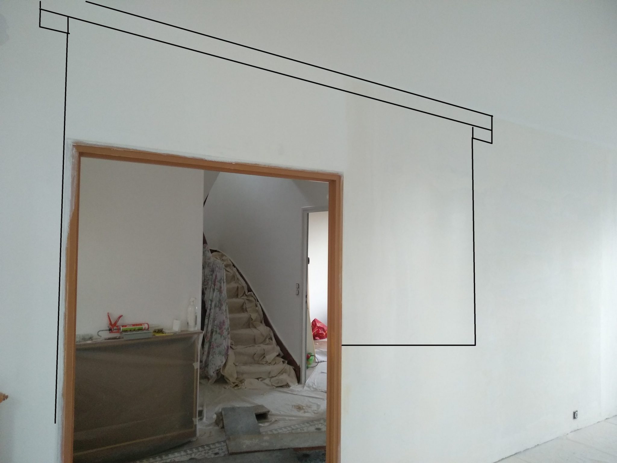 Murs porteurs - Création d’une baie pour la porte dans un mur porteur. Agrandissement d'une baie pour la pose d'un moucharabieh. Réalisation à Fréjus. 12