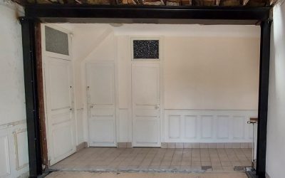 Réalisation d’un portique métallique à la place d’une cloison en charge au RDC à Aix-en-Provence.