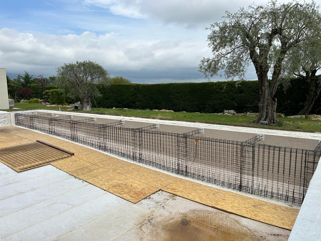 Modification de la piscine à Mandelieu-la-Napoule - Structure en béton