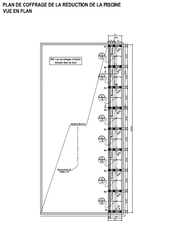 Modification de la piscine à Mandelieu-la-Napoule - Structure en béton