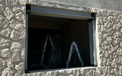 Création d’une ouverture dans un mur de façade à Antibes. Renforcement par structure métallique