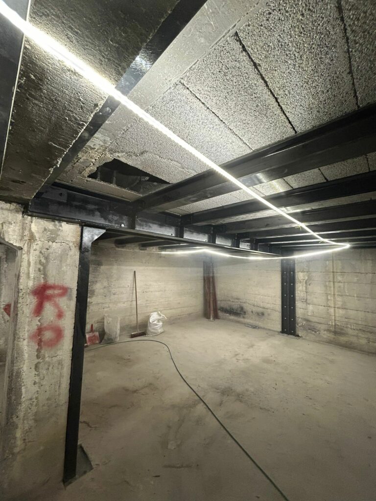 Renforcement de plancher par structure métallique à Nice - Renforcement des poutres