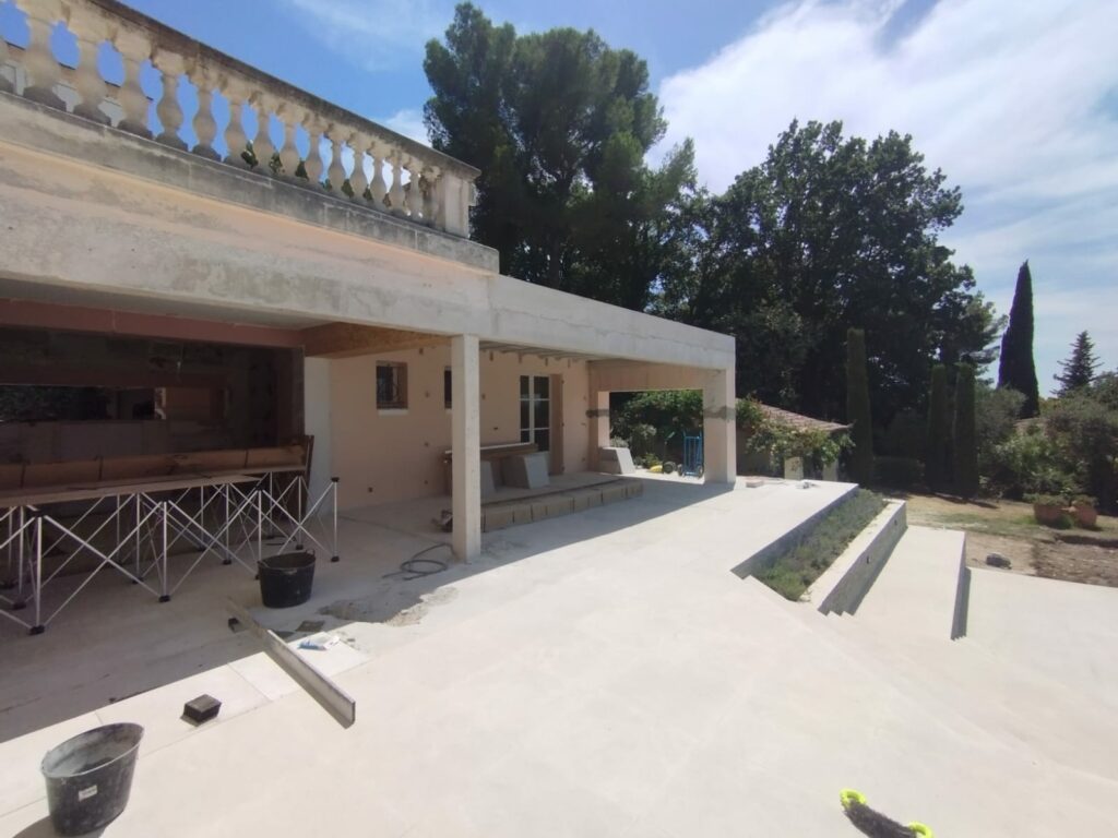 Création d'une terrasse béton armé à Mouans-Sartoux 06370 - Extension terrasse