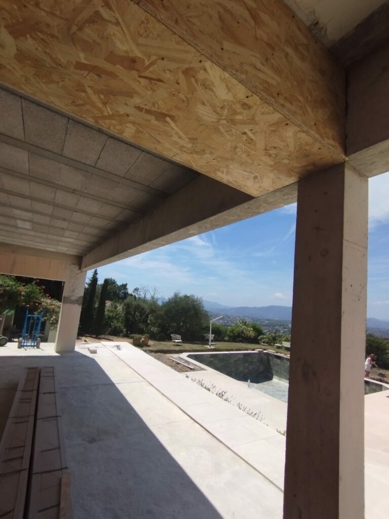 Création d'une terrasse béton armé à Mouans-Sartoux 06370 - Extension terrasse