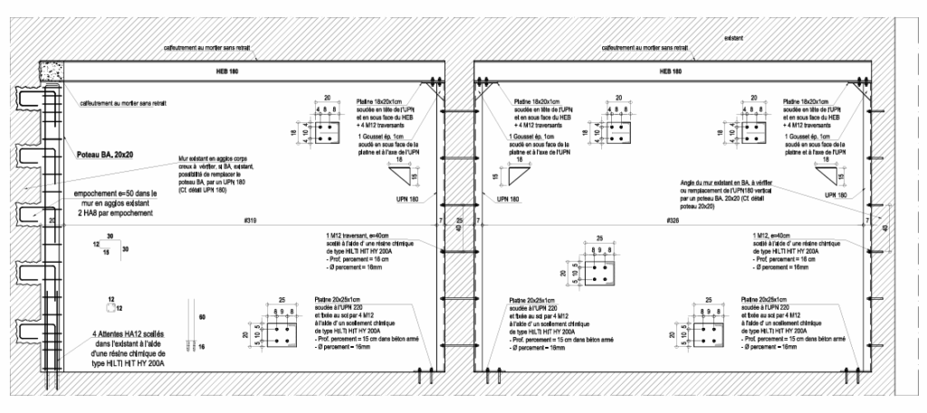 Nouvelle réalisation OMPT GROUPE : agrandissement d’une ouverture dans un mur porteur à Cannes - Agrandissement d'une baie
