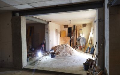 Création de 2 ouvertures dans les murs porteurs à Villeneuve-Loubet. Renforcement par structure métalliques et en BA