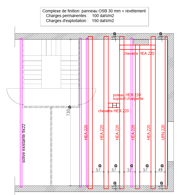 Reprise et renforcement d’un plancher bois en urgence à Cannes - Renforcement des poutres