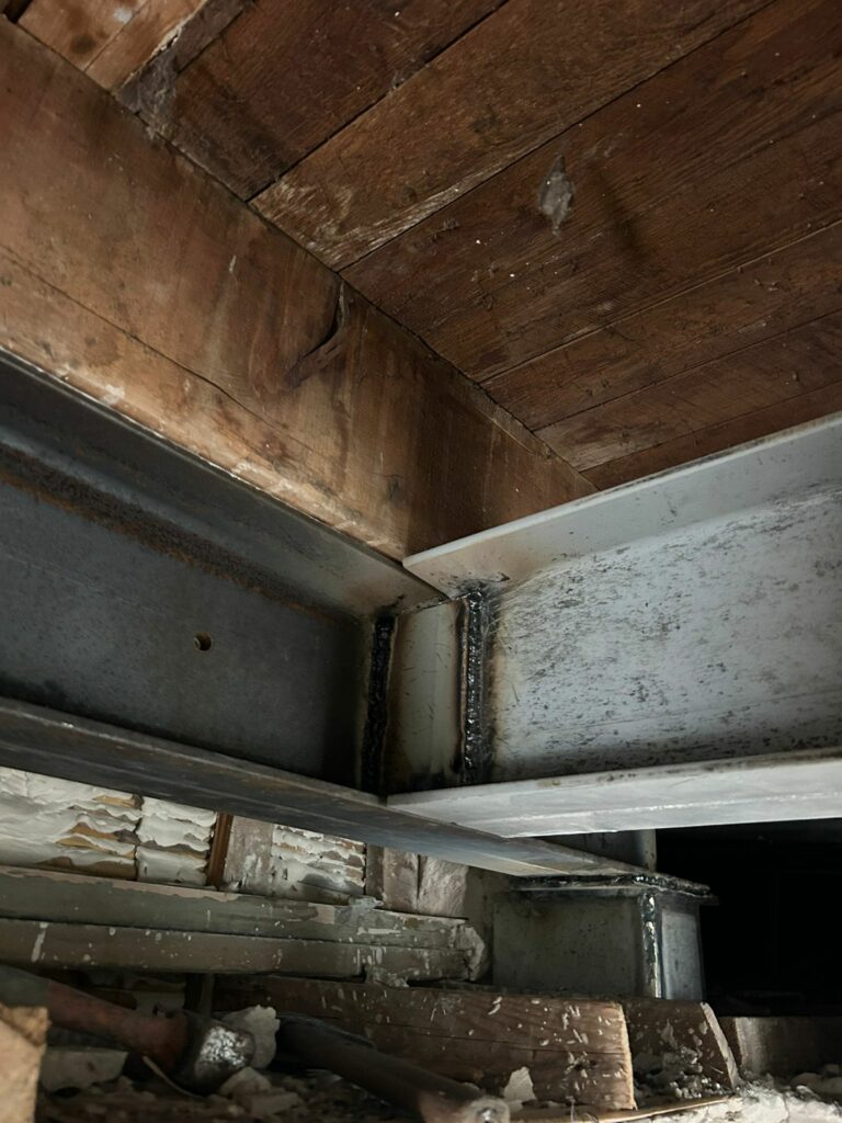 Reprise de plancher bois par structure métallique au Cannet (06110) - Ouverture et Démolition de Murs Porteurs Reprise de plancher bois par structure métallique au Cannet (06110) - Murs semi-porteur