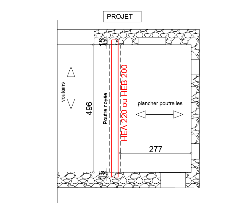 Renforcement d’une poutre noyée en béton armé après démolition de cloisons à Nice - Ouverture et Démolition de Murs Porteurs Renforcement d’une poutre noyée en béton armé après démolition de cloisons à Nice - Murs semi-porteur