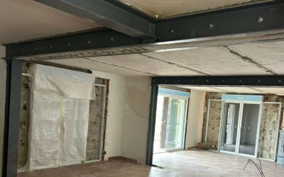 Agrandissement d’ouvertures dans murs porteurs avec renforcement par structure métallique à Tourrettes-sur-Loup