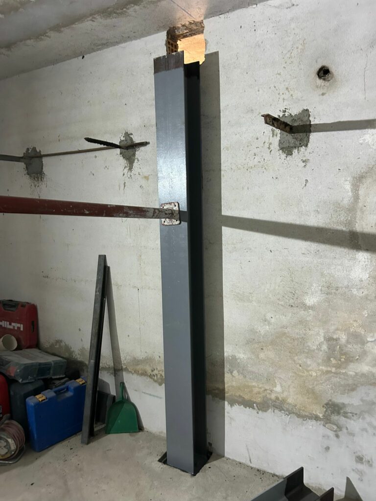 Reprise d’un plancher haut de caves avec renforcement par structure métallique à Roquebrune-Cap-Martin - Reprise de plancher