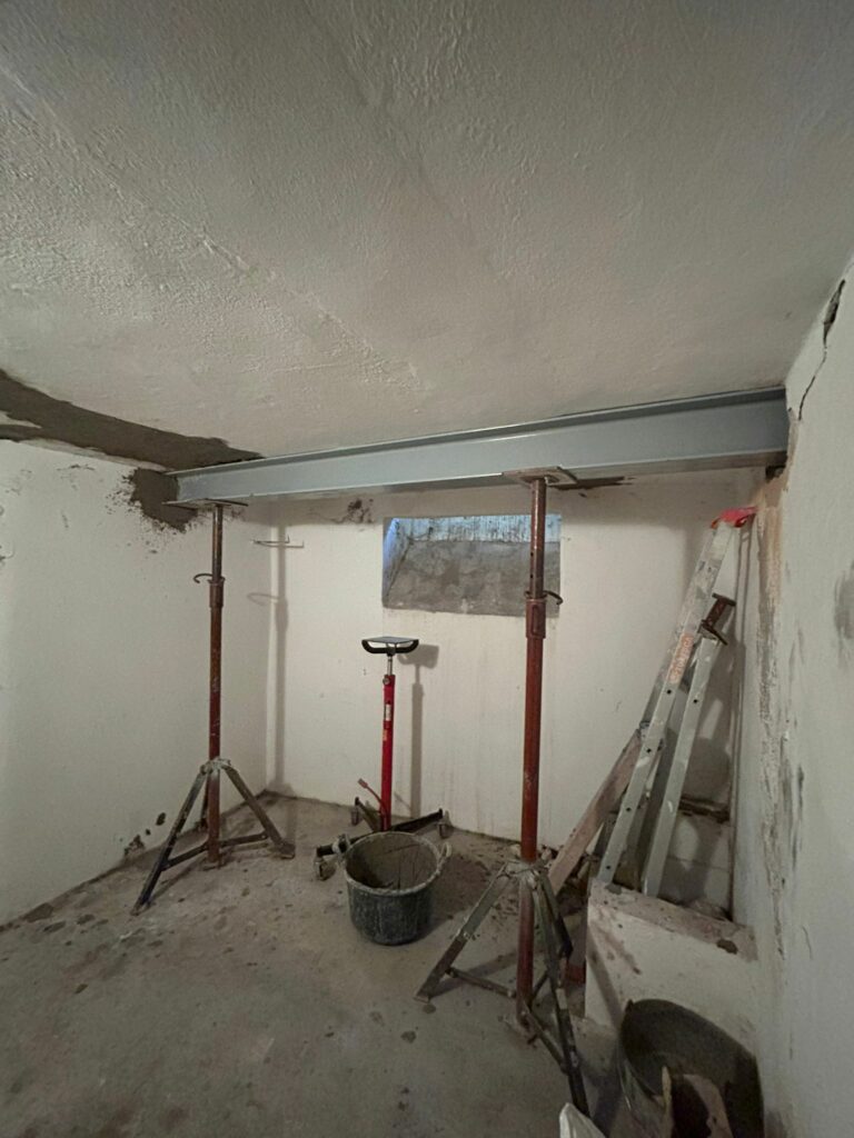 Reprise d’un plancher haut de caves avec renforcement par structure métallique à Roquebrune-Cap-Martin - Reprise de plancher