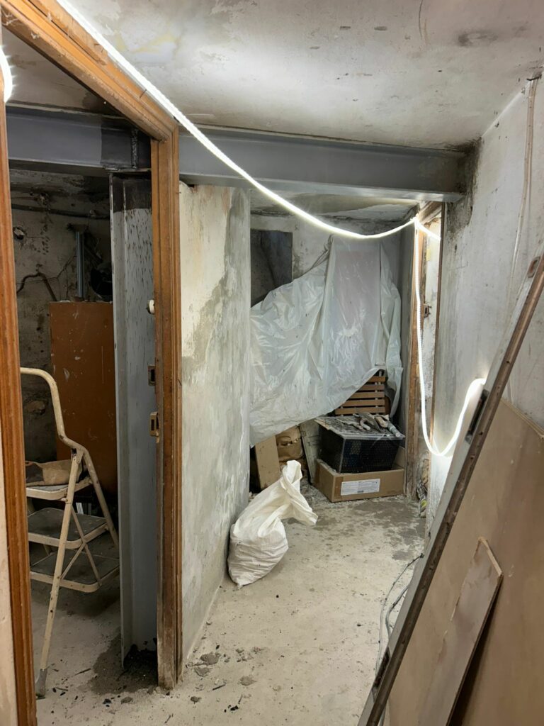 Reprise d’un plancher haut de caves avec renforcement par structure métallique à Roquebrune-Cap-Martin - Reprise de plancher