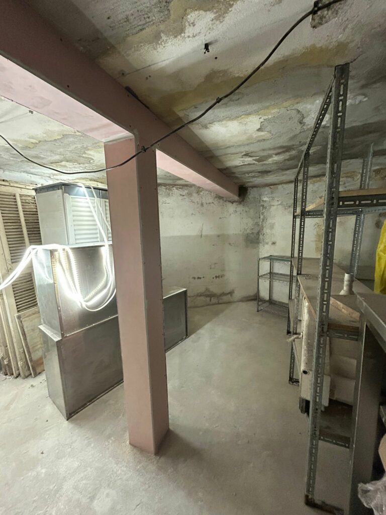 Reprise d’un plancher haut de caves avec renforcement par structure métallique à Roquebrune-Cap-Martin - Reprise de plancher